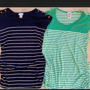 Two Striped Maternity Tops
